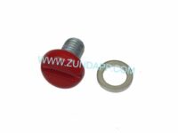 Cilinderkopschroef M6X12 DIN85, rood oliestand + afdichtring