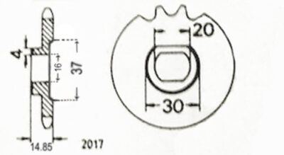 Voortandwiel Zundapp KS125 KS175 - Image 3