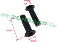 Handvatset zwart, 21mm + 23mm, model Magura