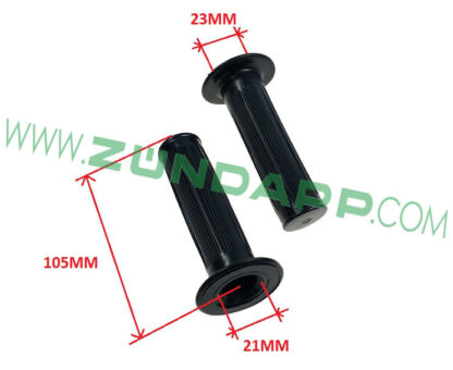 Handvatset zwart, 21mm + 23mm, model Magura