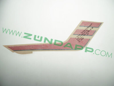Transfer  zijdeksel, rechts, rood-zwart
