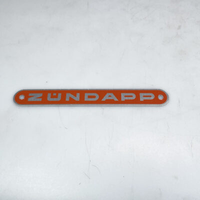 Buddyseat embleem Zundapp aluminium rood Passend voor Zundapp 433-23.141