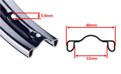 Velg chroom 1.20x16 46mm - Image 3