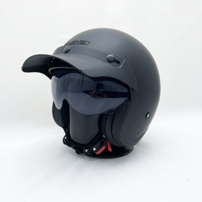 LS2 Retro helm mat zwart - Afbeelding 4